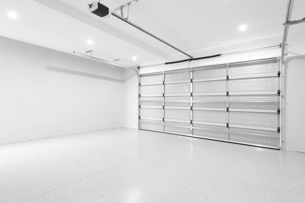 istock Modern brand new home garage interior background 1389869878