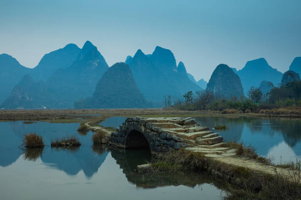 A stone bridge in Guilin,China