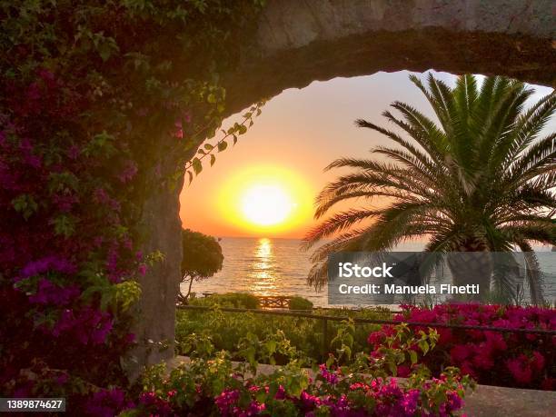 Sunset On The Island Of Ischia Stock Photo - Download Image Now