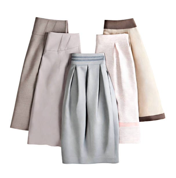 istock Fashionable skirts isolated on white background 1389876056