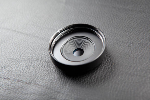 image of photo lens leather background