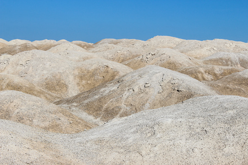 Arnota, Romania - July 29 2023: Bistrita limestone quarry near Arnota monastery, Oltenia Region.