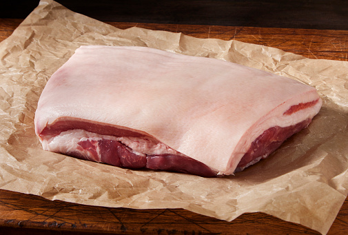 Raw Skin On Pork Belly