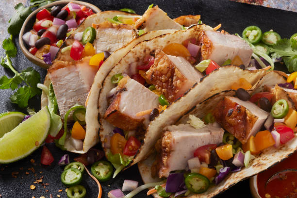 istock Crispy Roasted Pork Belly Tacos 1389885759