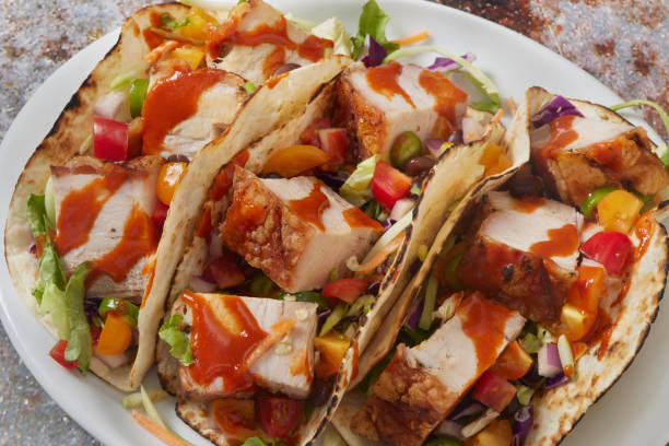 istock Crispy Roasted Pork Belly Tacos 1389885945