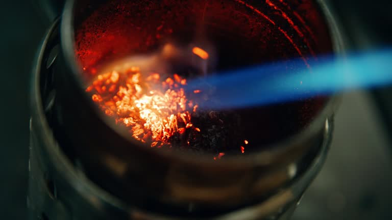 Starting up a cooker with a blow torch