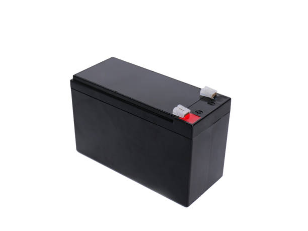 istock Battery 12 Volt, used with computer uninterruptible power, clipping onwhite Isolated, white background. 1389888463