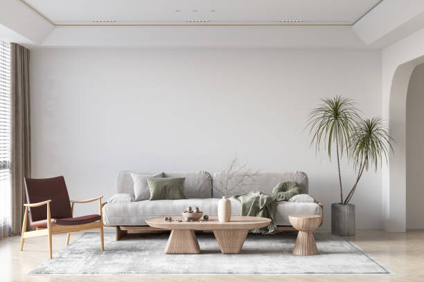 istock Living Room Wall Mockup 1389888994