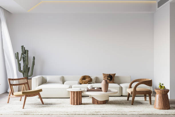 istock Living Room Wall Mockup 1389889546