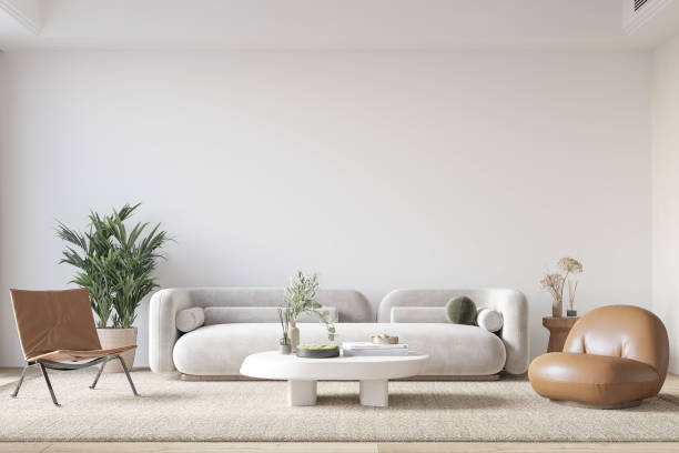 istock Living Room Wall Mockup 1389889567