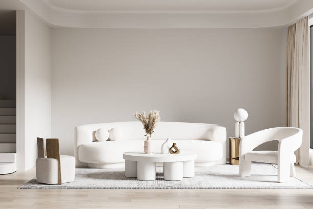 istock Living Room Wall Mockup 1389889605
