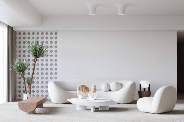 istock Living Room Wall Mockup 1389889617