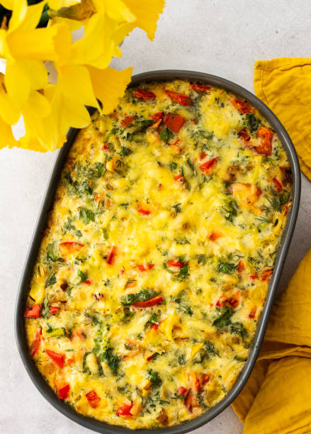 istock Casserole with broccoli and cauliflower, tomatoes and peppers 1389890756