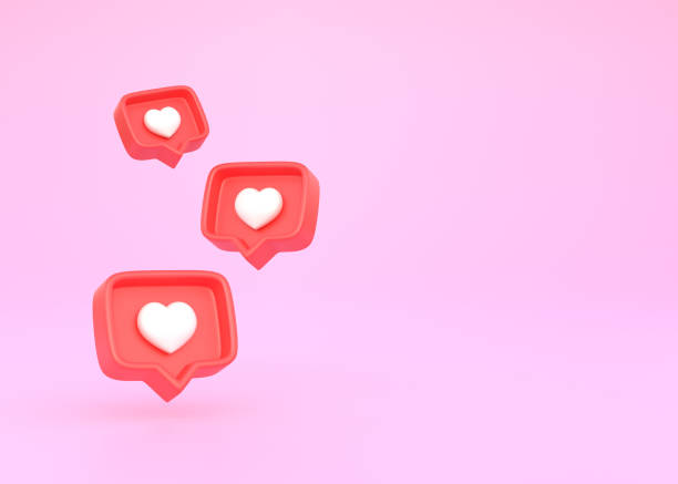 istock Heart in speech bubble icon on a pink background 1389891794