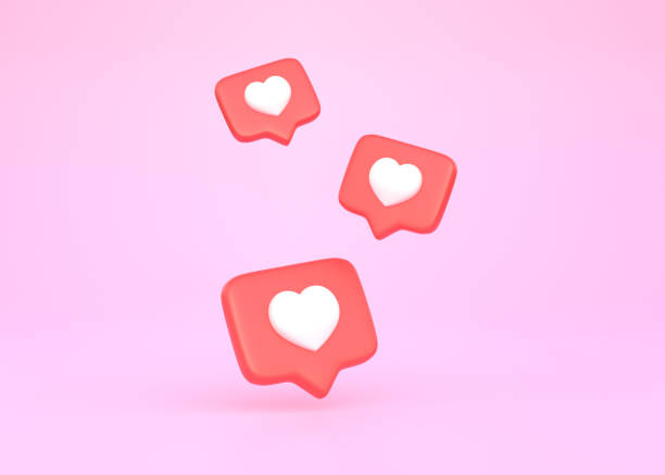 istock Heart in speech bubble icon on a pink background 1389891841