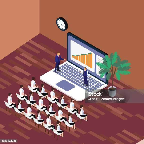 Training Istock Business Training Isometric 3d Stock Illustration - Download Image Now ...