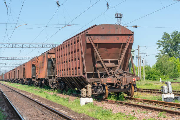 istock Freight railway cars at the marshalling yard 1389894900