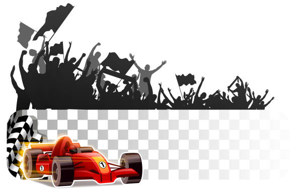 불타는 마무리 - motorized sport motor racing track motorcycle racing auto racing stock illustrations