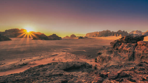 istock Desert Sunrise in the Wadi Rum Protected Area 1389895110
