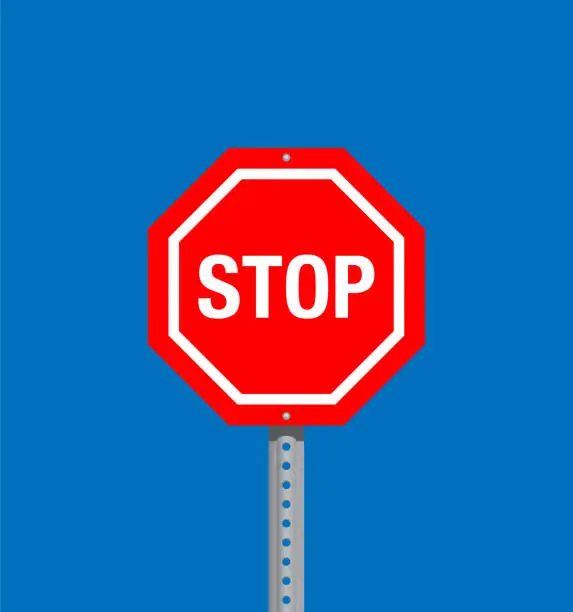 Vector illustration of Stop Sign