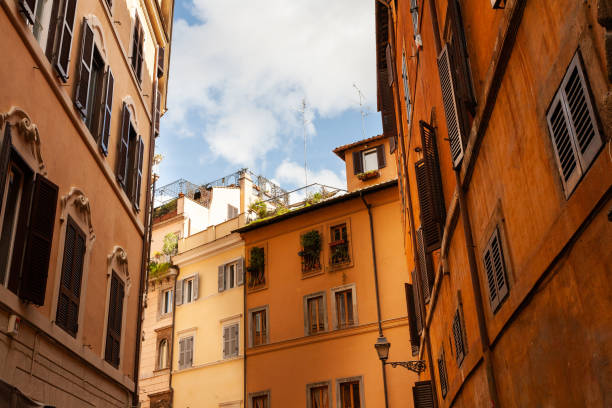 istock Old traditional windows in Rome, Italy 1389898658