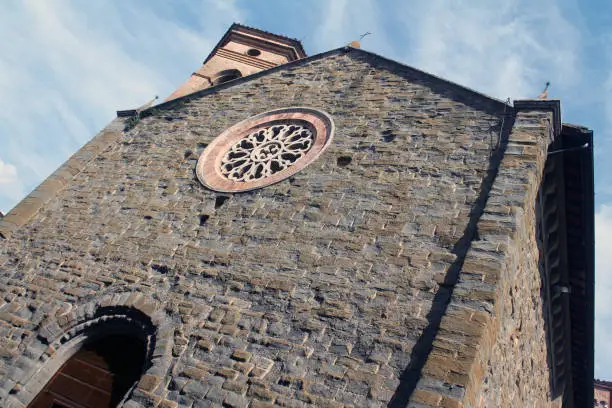 Photo of Historical stones church in the center of Deruta, village of the porcelain, in Umbria