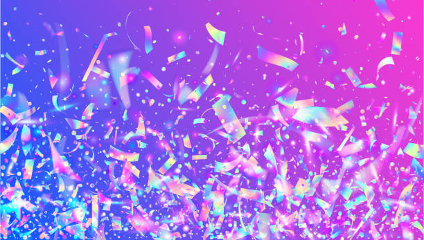 istock Carnival Confetti. Party Prism. Crystal Art. Birthday Glare. Neo 1389906563