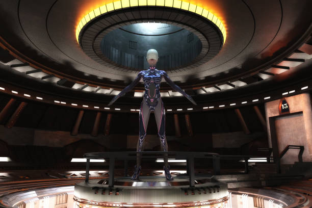 istock Artistic 3D  illustration of a science fiction scene 1389906608