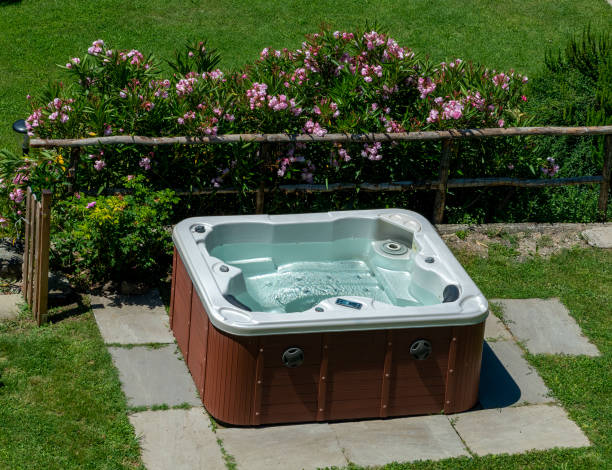 istock a Hydromassage in a garden in summer time 1389914410
