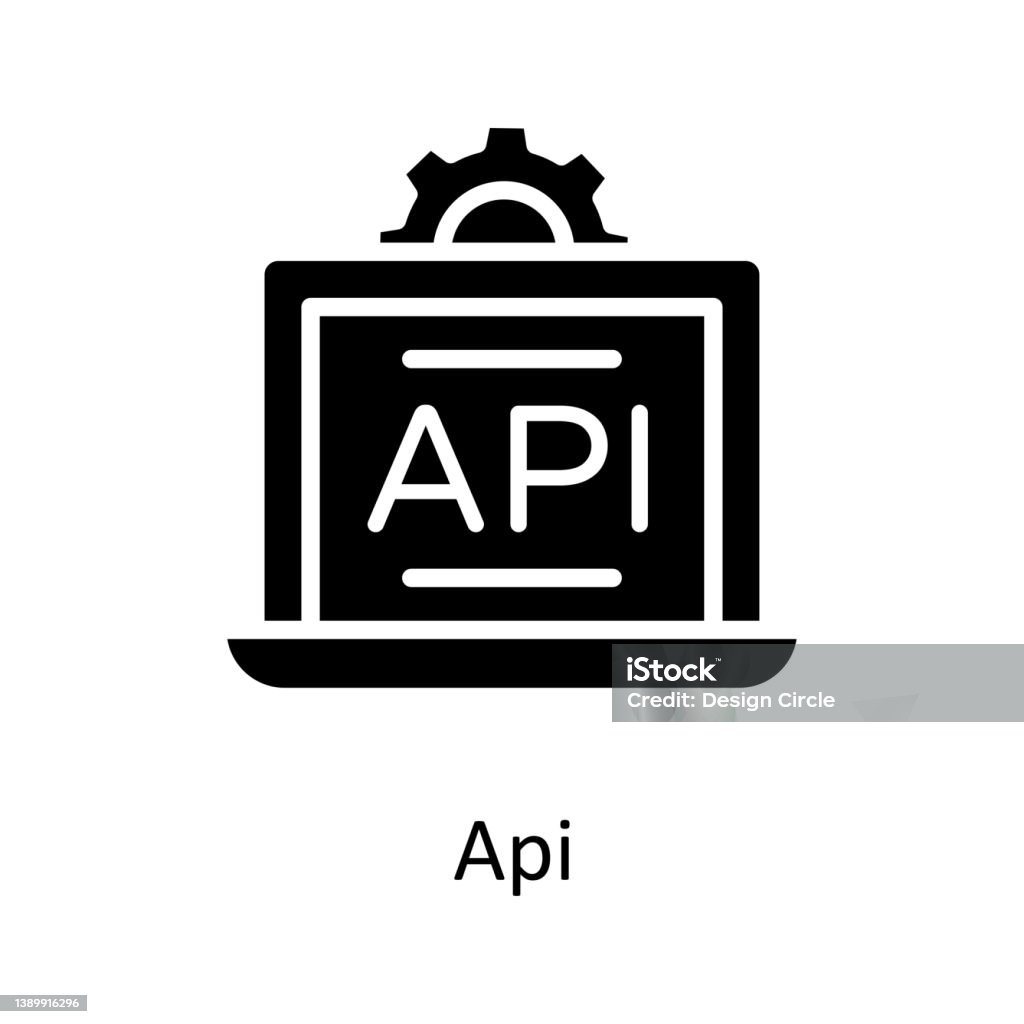 Api Vector Solid Icon Design Illustration Educational Technology Symbol ...