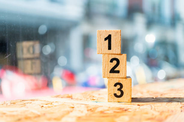istock Wooden block number on sunlight 1389921497