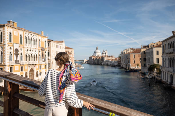 istock Woman traveling in Venice 1389927162