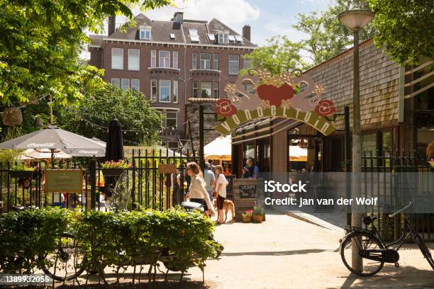 Entrance Of The Restaurant Vondeltuin In The Vondelpark Stock Photo - Download Image Now
