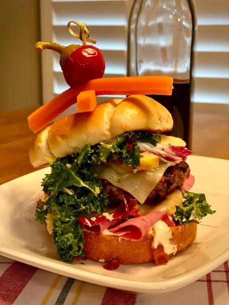 istock NY Stacked Deli Burger 1389935751