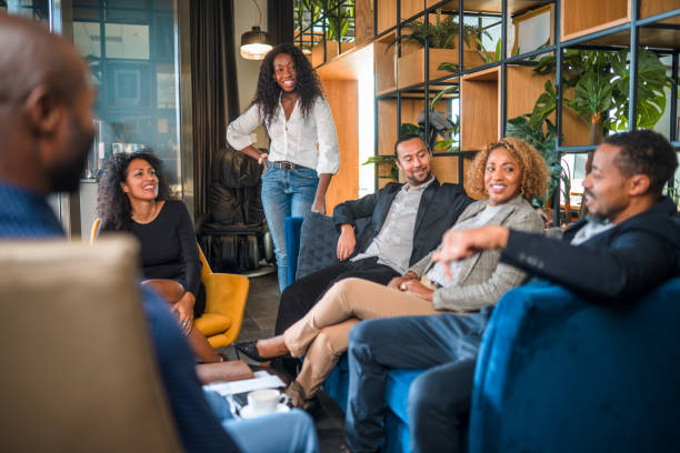istock Diverse Business Associates Relaxing in A Modern Office 1389936022