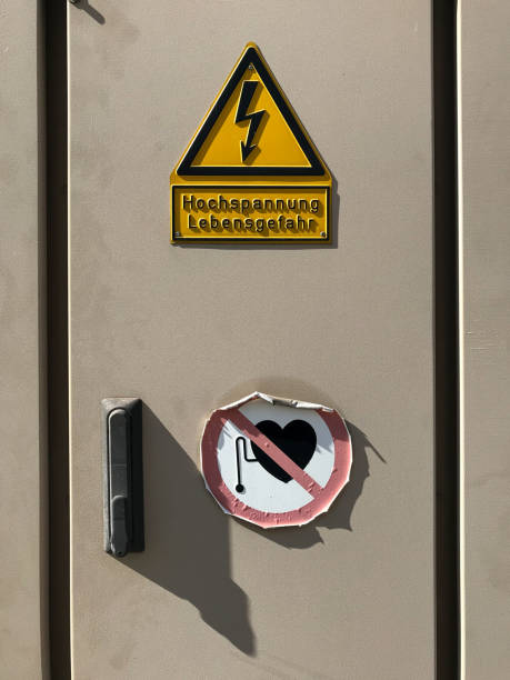 istock Danger for people with artificial cardiac pacemakers caused by high voltage. 1389936087