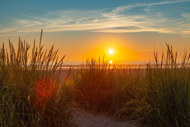 Summer sunset in Seaside, Oregon
