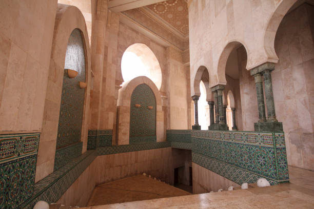istock Architectural details from inside the Hassan II Mosque in Casablanca 1389941905
