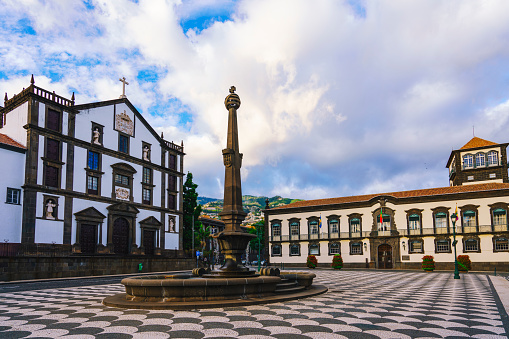 Praca do Município town square in Funchal city Madeira Portugal