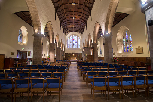 Edinburgh  Scotland UK on January 21, 2018 Greyfriars Kirk interior of the church.