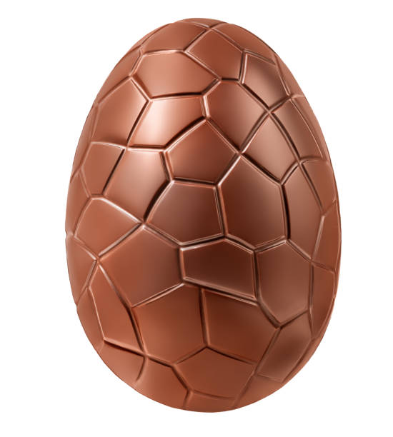 istock Chocolate Easter egg isolated on white background, close up. Sweet egg for Happy Easter 1389952952