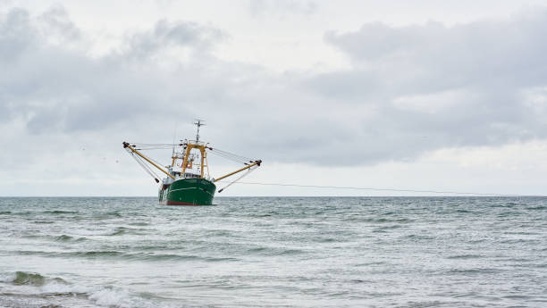 istock Yacht sailing on seascape against dramatic sky 1389953265