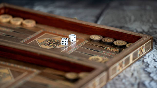 istock Close up of a Backgammon game Board. 1389954393