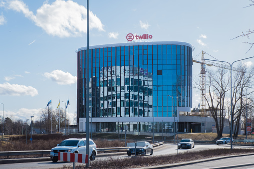 Tallinn, Estonia - 04.03.2022: Twilio building in Tallinn.