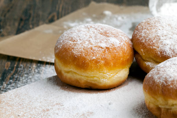 istock fried in oil Berlin donuts with stuffing 1389954881