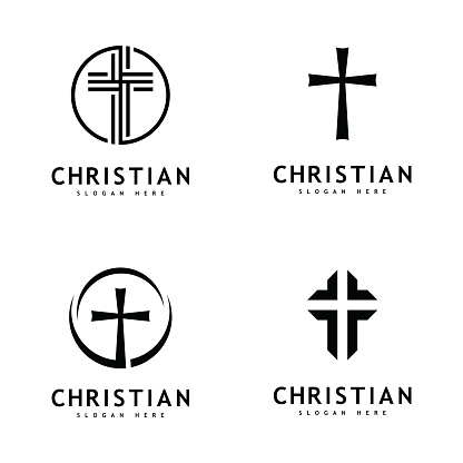 Christian Church  logo creative Cross design vector