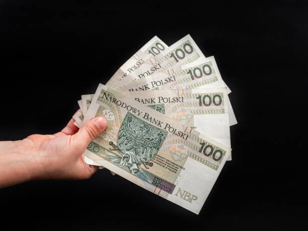 istock Kids hands holding polish money 1389967245
