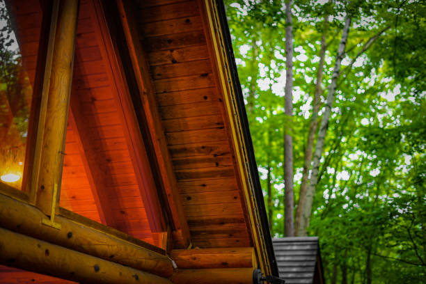 istock Image of Lodge standing in the forest 1389968205