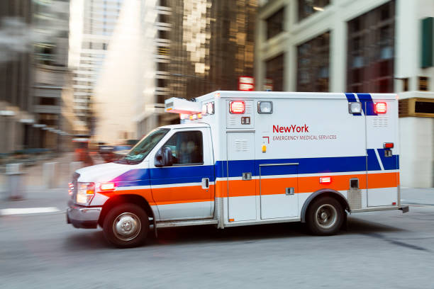 istock Ambulance Speeding in New York, Blurred Motion 1389969669