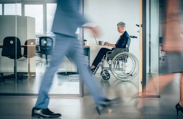 istock Wheelchair access in the office 1389971971